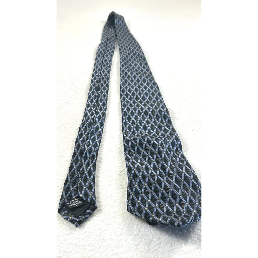 Mark‎ Jason Necktie Mens OS Blue Geometric Professional